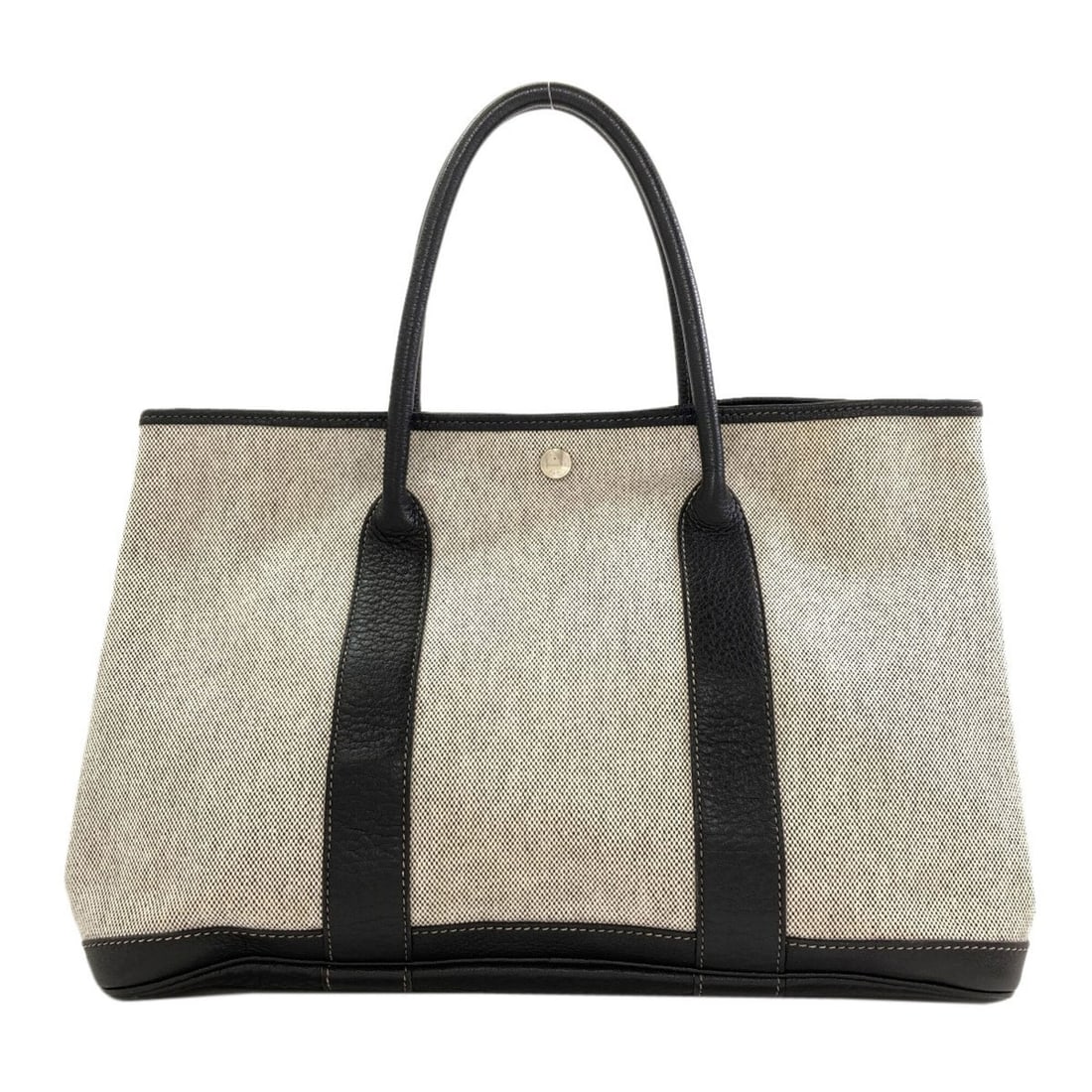 Hermes Garden Party PM Tote Bag, Silver Hardware, Toile H/Buffle, Women's: --- Catalog ---Category: SizeSize (HxWxD): 25cm x 36cm x 18cm / 9.84'' x 14.17'' x 7.08''Category: DesignType: Tote bagColor: GrayGender: WomenMaterial: Toile H , Buffalo leather Category: GeneralBran