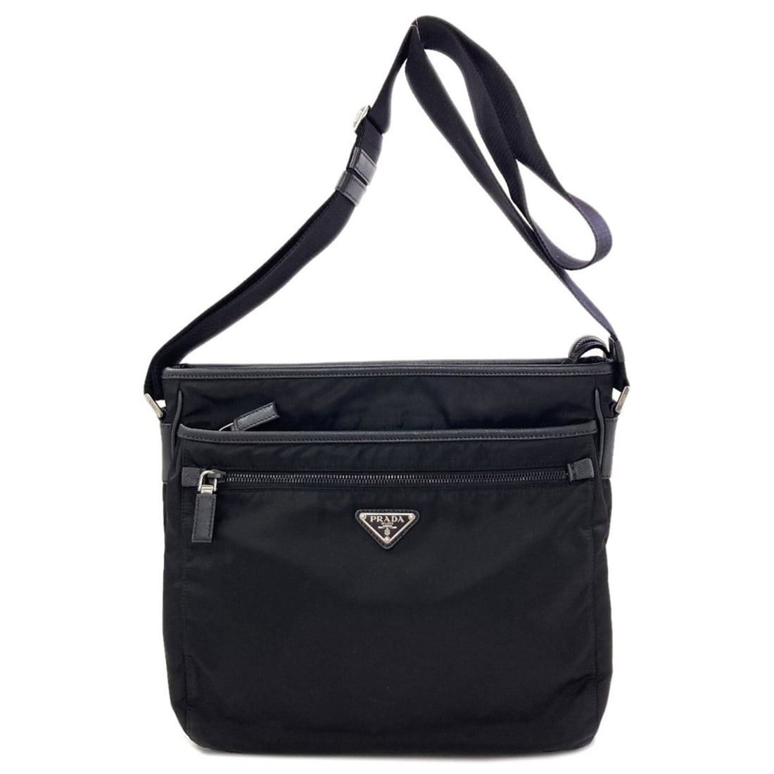 Prada Triangle Logo Shoulder Bag, Nylon, Women's PRADA: --- Catalog ---Category: SizeSize (HxWxD): 28cm x 30cm x 6cm / 11.02'' x 11.81'' x 2.36''Category: DesignType: Shoulder bagColor: BlackGender: WomenMaterial: Nylon Category: GeneralBrand: Prada--- Ite