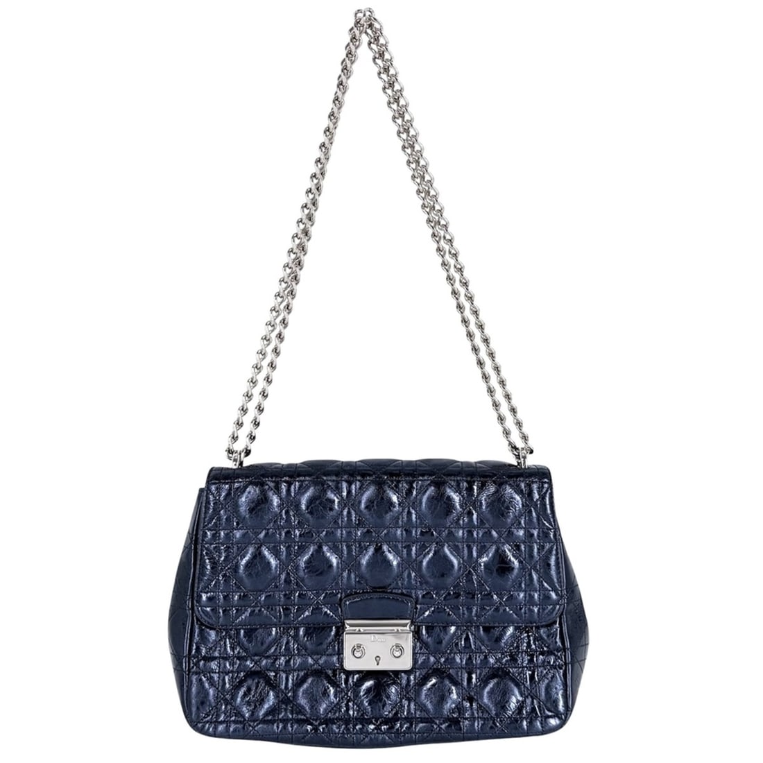 Christian Dior Women's Cannage New Rock Metallic Shoulder Bag, Crossbody Handbag, Leather, Blue,: --- Catalog ---Category: SizeSize (HxWxD): 18cm x 26cm x 10cm / 7.08'' x 10.23'' x 3.93''Category: DesignType: Handbag, Shoulder bagColor: Blue, MetallicGender: WomenMaterial: Leather Category: Genera