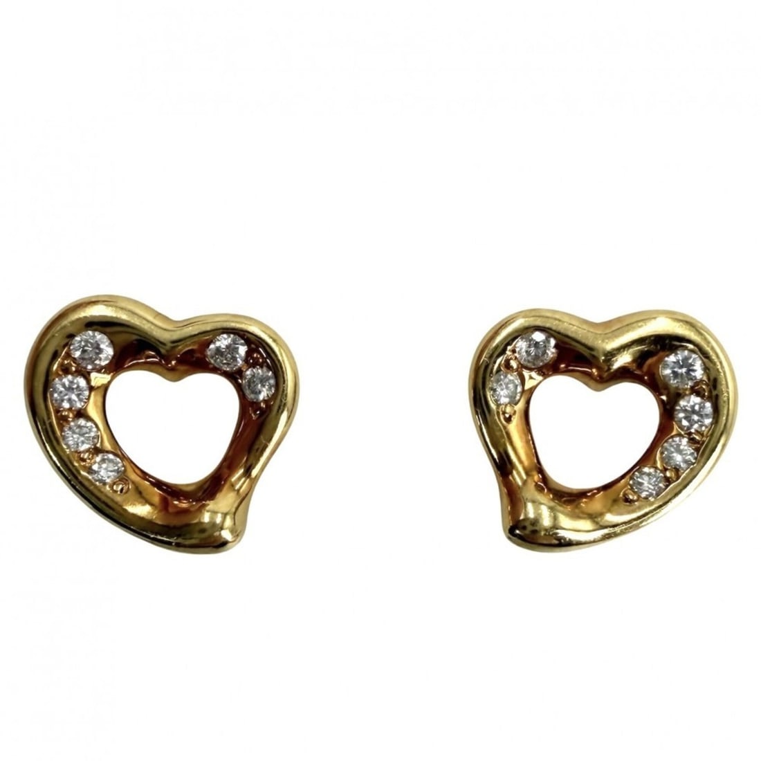 Tiffany & Co. Women's Elsa Peretti Open Heart Stud Earrings, Jewelry, Accessory, 18K Yellow Gold: --- Catalog ---Category: SizeSize (HxWxD): 9.00mm x 10.00mm x 1.00mm / 0.35'' x 0.39'' x 0.04''Category: DesignType: Stud earringsColor: White, YellowGender: WomenMaterial: Yellow goldCategory: Genera
