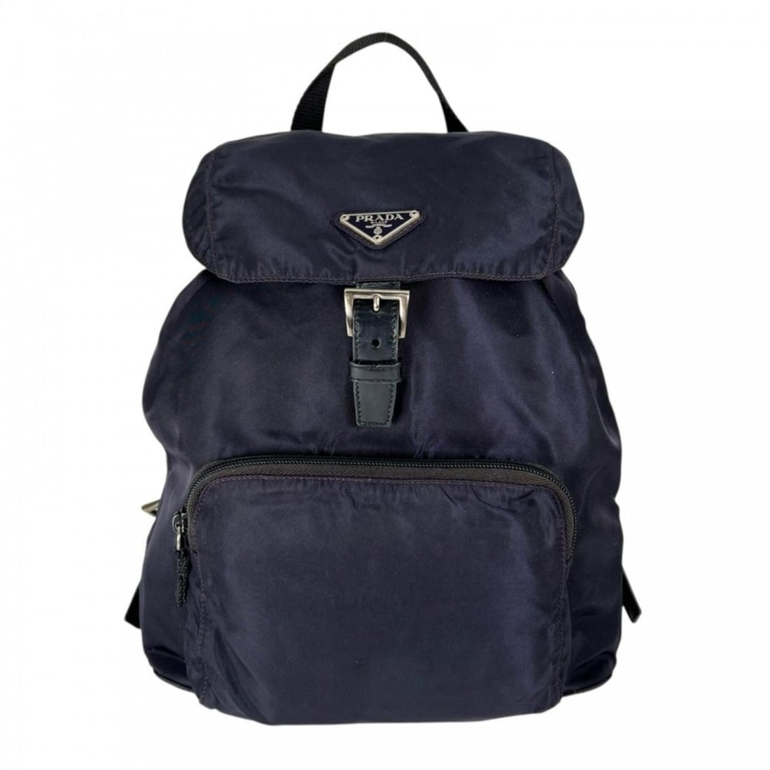Prada Women's Backpack, Model B4650, Navy Blue with Silver Hardware: --- Catalog ---Category: SizeSize (HxWxD): 32cm x 27cm x 14cm / 12.59'' x 10.62'' x 5.51''Category: DesignColor: Navy, WhiteGender: WomenCategory: GeneralMPN: B4650Brand: Prada--- Item List ---Section