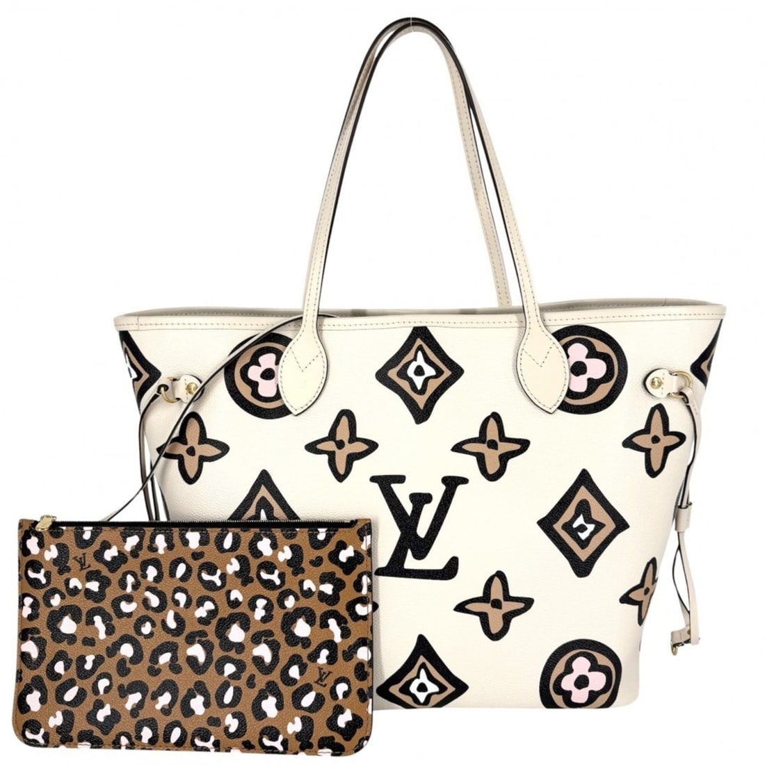 Louis Vuitton Neverfull MM Tote Bag for Women, Wild at Heart Handbag, Shoulder Bag, Leopard Print,: --- Catalog ---Category: SizeSize (HxWxD): 29cm x 46cm x 16cm / 11.41'' x 18.11'' x 6.29''Handle Length: 48cm / 18.89''Category: DesignType: Handbag, Tote bagColor: BlackGender: WomenMaterial: Monogra