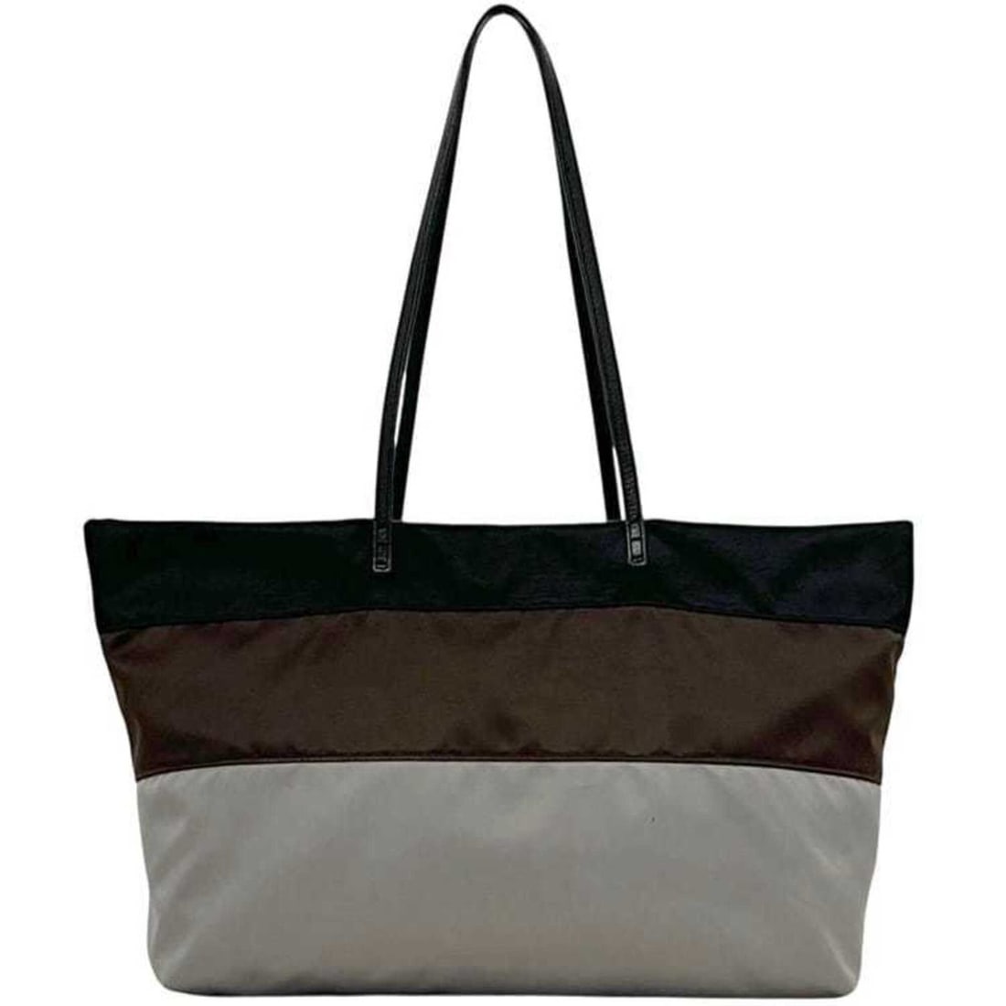Fendi tote bag, FENDI satin leather, gray, brown, black, women's.: --- Catalog ---Category: SizeSize (HxWxD): 25cm x 46cm x 14cm / 9.84'' x 18.11'' x 5.51''Handle Length: 62cm / 24.4''Category: DesignType: Tote bagColor: Gray, Three colorGender: WomenClosure: ZipperM