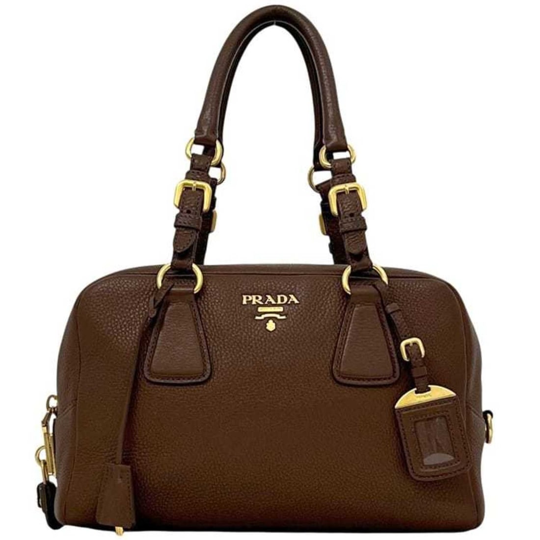 Prada Mini Boston Bag Handbag B3091M 31/V 173 PRADA Leather Vitello Daino Brown Women's: --- Catalog ---Category: SizeSize (HxWxD): 20cm x 31cm x 14cm / 7.87'' x 12.2'' x 5.51''Handle Length: 47cm - 55cm / 18.5'' - 21.65''Category: DesignType: Boston bag, HandbagColor: BrownGender: WomenC