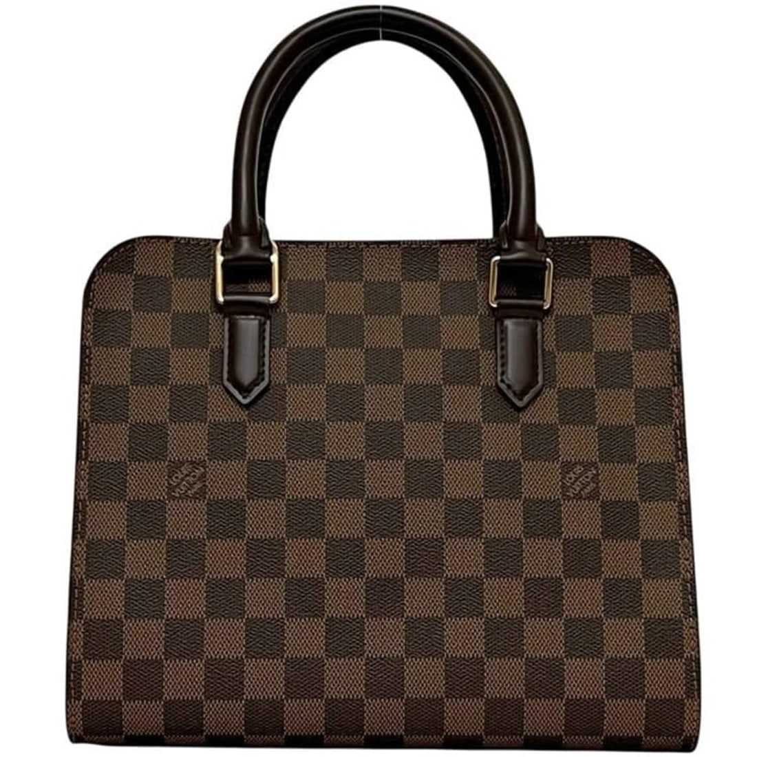 Louis Vuitton Triana Damier Ebene Handbag N51155 VI0076 LOUIS VUITTON Canvas Brown Women's: --- Catalog ---Category: SizeSize (HxWxD): 22cm x 26cm x 12cm / 8.66'' x 10.23'' x 4.72''Handle Length: 33cm / 12.99''Category: DesignType: HandbagColor: Brown, Damier Canvas, EbeneGender: WomenClosur