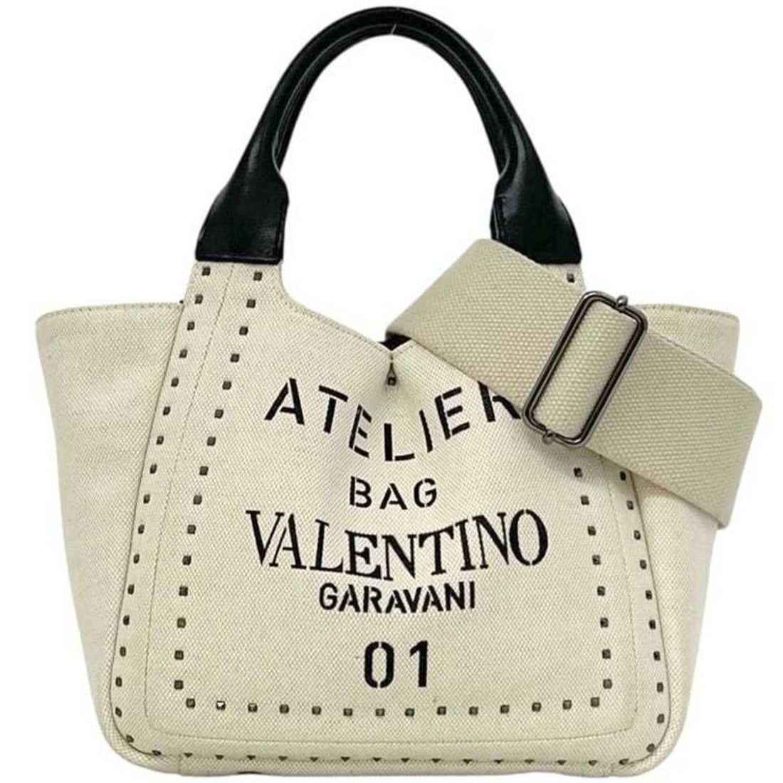 Valentino Garavani 2-way bag, Atelier Bag 01 Small WW0B0J97NIZ, canvas leather beige: --- Catalog ---Category: SizeSize (HxWxD): 18cm x 28cm x 10cm / 7.08'' x 11.02'' x 3.93''Strap Length: 78cm - 128cm / 30.7'' - 50.39''Category: DesignType: Handbag, Shoulder bagColor: Beige, BlackGend