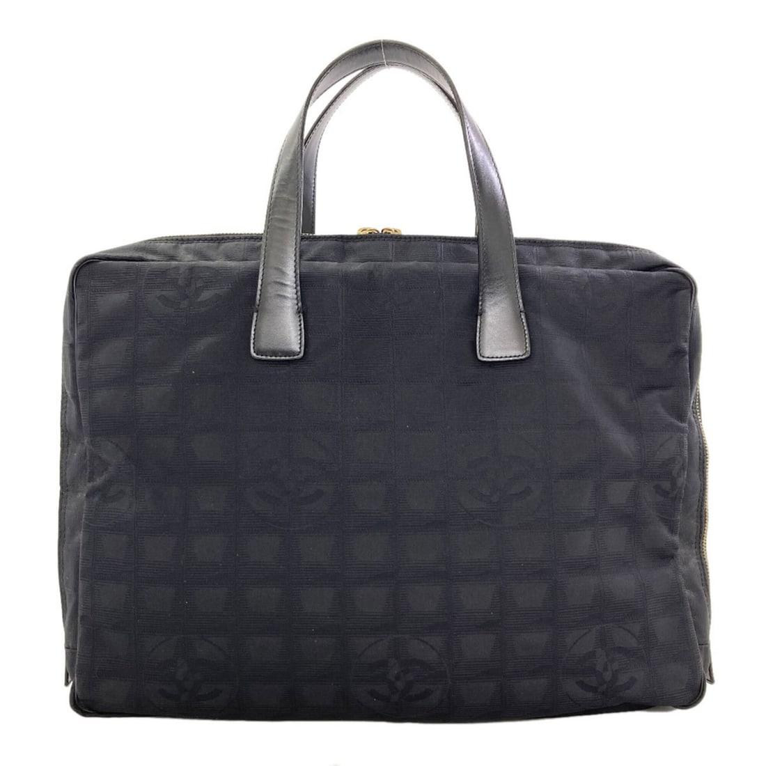 Chanel New Travel Line Tote Bag, Nylon Jacquard, Women's CHANEL: --- Catalog ---Category: SizeSize (HxWxD): 27cm x 37cm x 7cm / 10.62'' x 14.56'' x 2.75''Category: DesignType: Tote bagColor: BlackGender: WomenMaterial: Nylon Category: GeneralBrand: Chanel--- Item L