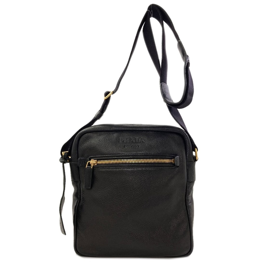 Prada Logo Shoulder Bag, Calfskin, Women's PRADA (1 of 18)