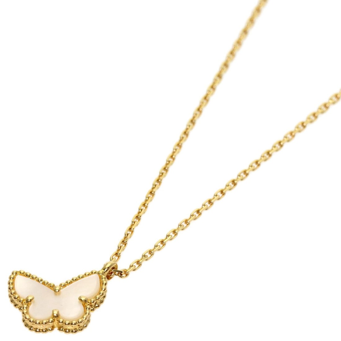 Van Cleef & Arpels Sweet Papillon Shell Necklace, 18K Yellow Gold, Women's: --- Catalog ---Category: SizePendant Size: 8mm x 10.8mm / 0.31'' x 0.42''Neck Circumference: 40 cm / 15.74''Category: DesignGender: WomenMaterial: Yellow gold (18K)Necklace Type: NecklaceCategory: Gen