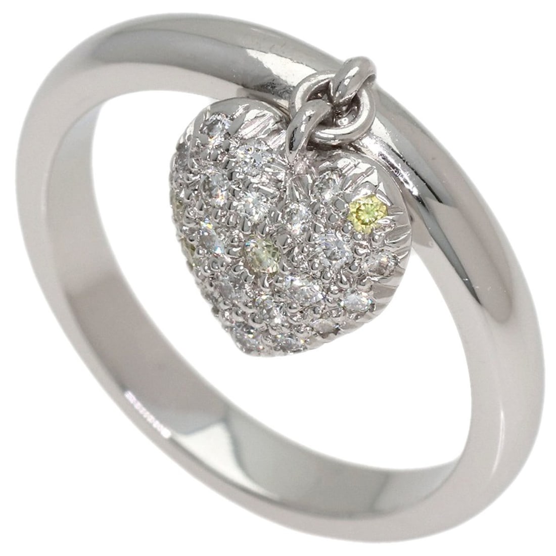 Tiffany & Co. Heart Pave Diamond Ring, Platinum PT950, Women's Ring.: --- Catalog ---Category: SizeJP Size: 13.5US Size: 6.5Category: DesignType: Band ringStone: DiamondGender: WomenMaterial: Platinum 950Category: GeneralBrand: Tiffany--- Item List ---Section: Condition