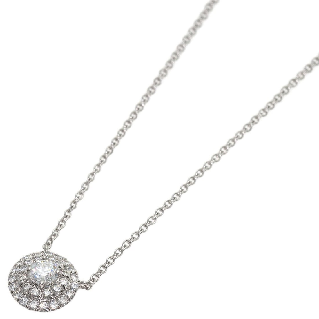Tiffany & Co. Soleste Diamond Necklace, Platinum PT950, Women's.: --- Catalog ---Category: SizePendant Size: 8.6mm x 8.6mm / 0.33'' x 0.33''Neck Circumference: 40.5 cm / 15.94''Category: DesignGender: WomenMaterial: Platinum 950Necklace Type: NecklaceCategory: Gener