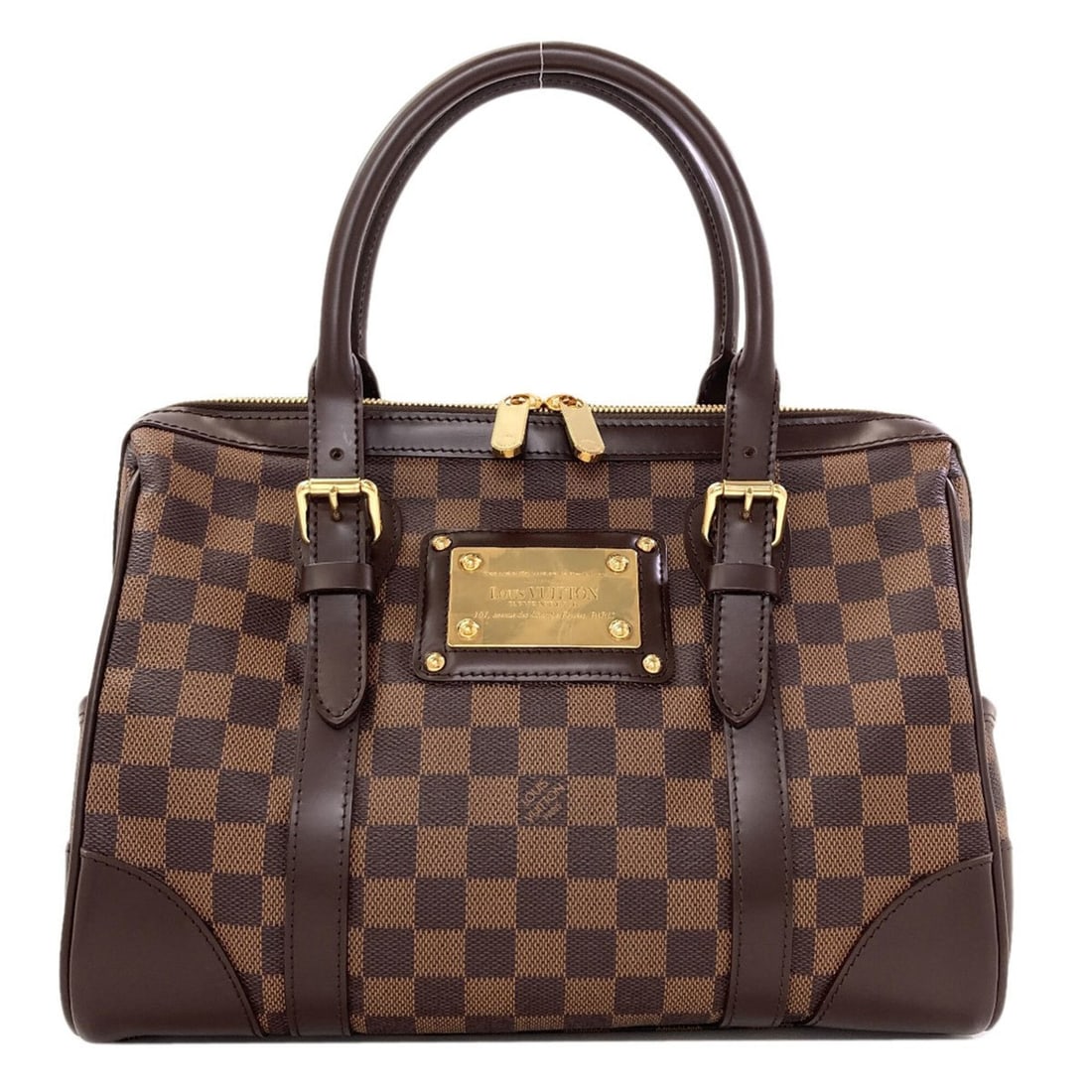 Louis Vuitton N52000 Berkeley Boston Bag, Damier Canvas, Women's LOUIS VUITTON: --- Catalog ---Category: SizeSize (HxWxD): 22cm x 31cm x 19cm / 8.66'' x 12.2'' x 7.48''Category: DesignType: Boston bagColor: Damier Canvas, EbeneGender: WomenMaterial: Damier Canvas Category: Genera