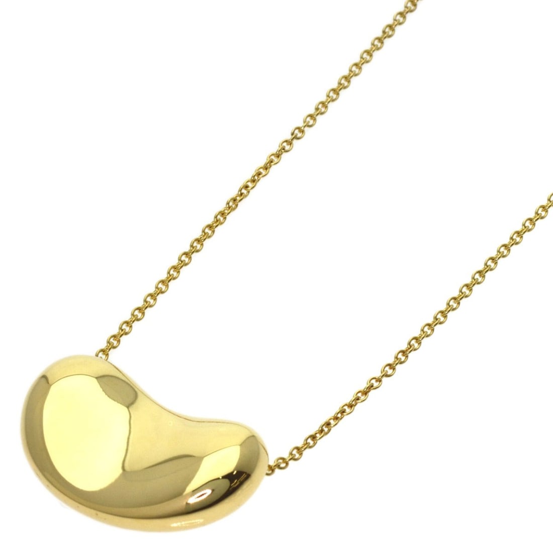 Tiffany Bean Necklace, 18K Yellow Gold, Women's, TIFFANY&Co.: --- Catalog ---Category: SizePendant Size: 12mm x 20.5mm / 0.47'' x 0.8''Neck Circumference: 40 cm / 15.74''Category: DesignGender: WomenMaterial: Yellow gold (18K)Necklace Type: NecklaceCategory: Gen