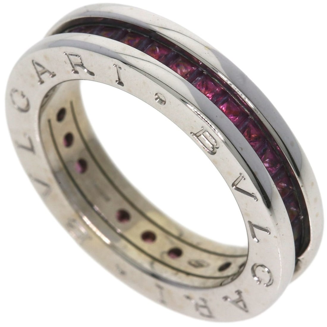 BVLGARI B-zero1 1-band rhodolite garnet ring #51, 18K white gold, women's.: --- Catalog ---Category: SizeJP Size: 11US Size: 6Category: DesignType: Band ringGender: WomenMaterial: White gold (18K)Category: GeneralBrand: Bvlgari--- Item List ---Section: ConditionRanking: Rank 