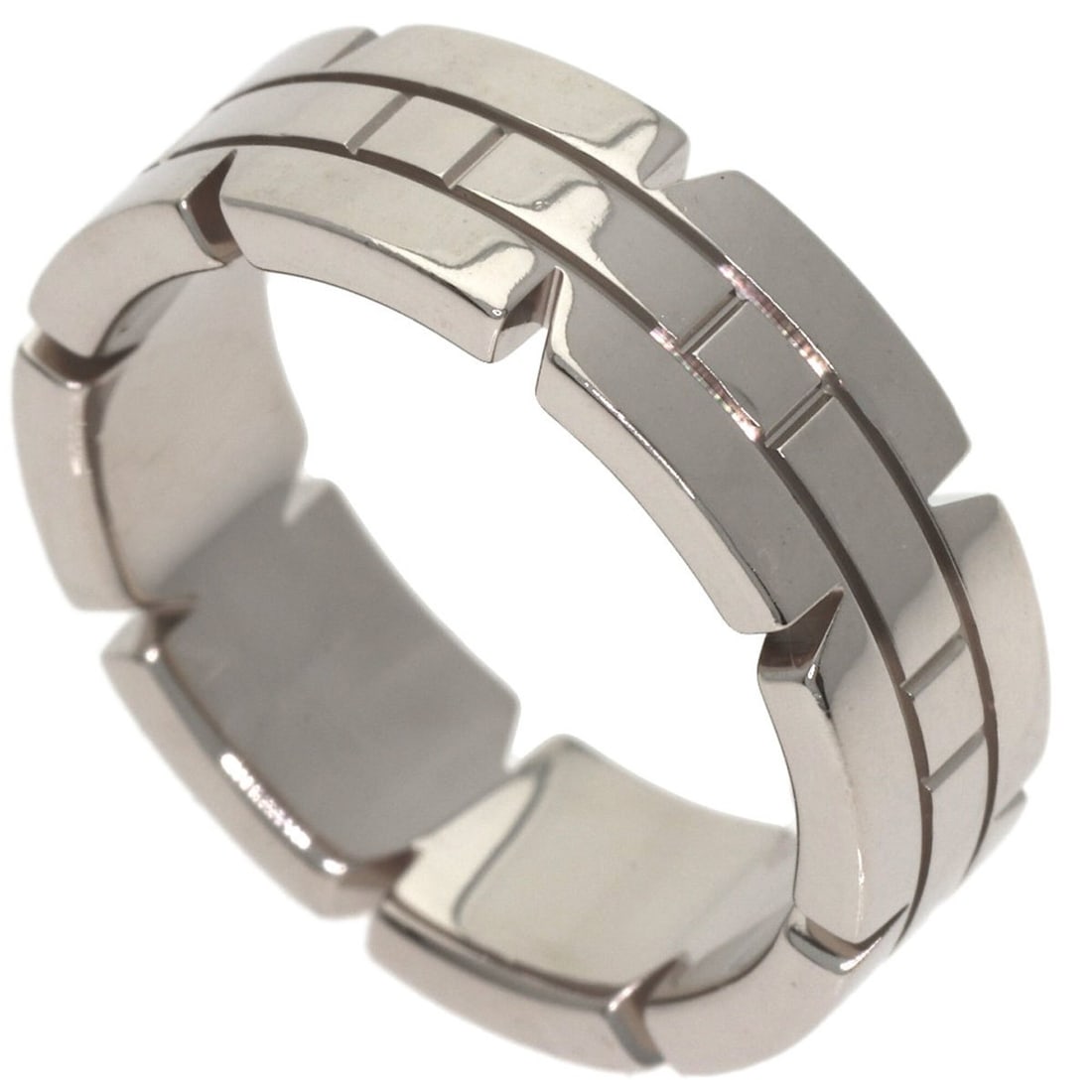 Cartier Tank Française #51 Ring, 18K White Gold, Women's, CARTIER: --- Catalog ---Category: SizeJP Size: 11US Size: 6Category: DesignType: Band ringGender: WomenMaterial: White gold (18K)Category: GeneralBrand: Cartier--- Item List ---Section: ConditionRanking: Rank 