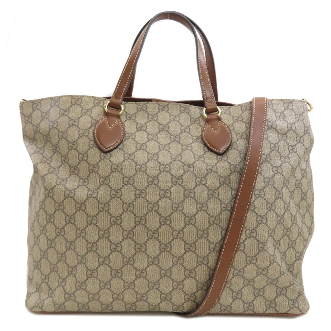 Gucci 453705 GG Supreme 2-Way Tote Bag PVC Women's GUCCI: --- Catalog ---Category: SizeSize (HxWxD): 30cm x 38cm x 16cm / 11.81'' x 14.96'' x 6.29''Category: DesignType: Tote bagColor: BrownGender: WomenMaterial: PVC Category: GeneralBrand: Gucci--- Item Lis