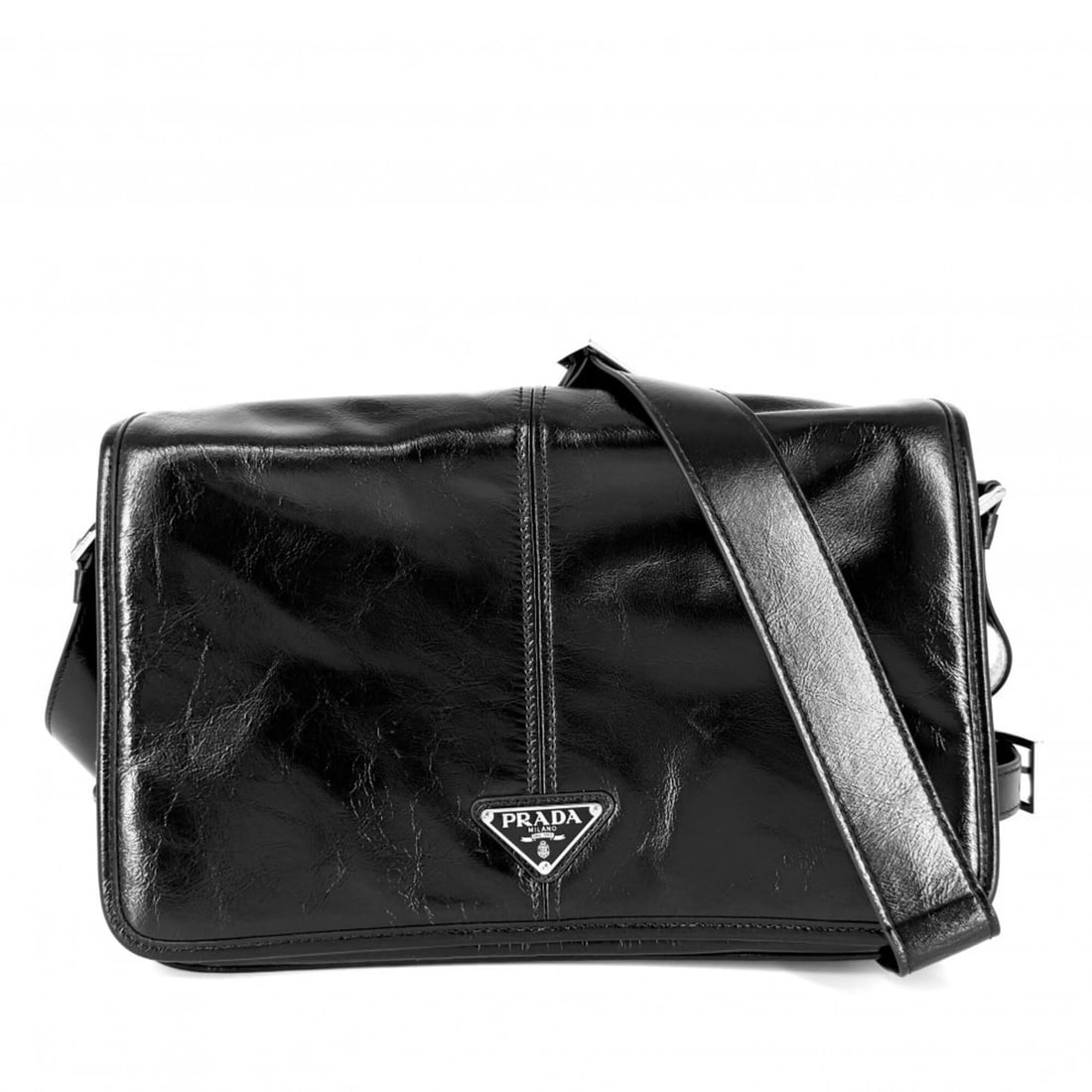 Prada Shoulder Bag for Men and Women, Triangle Logo, Soft Look Leather, Bag, Crossbody PRADA 2VD073,: --- Catalog ---Category: SizeSize (HxWxD): 20cm x 30cm x 11cm / 7.87'' x 11.81'' x 4.33''Category: DesignType: Shoulder bagColor: BlackGender: Men,WomenMaterial: Leather Hardware Color: SilverCategory