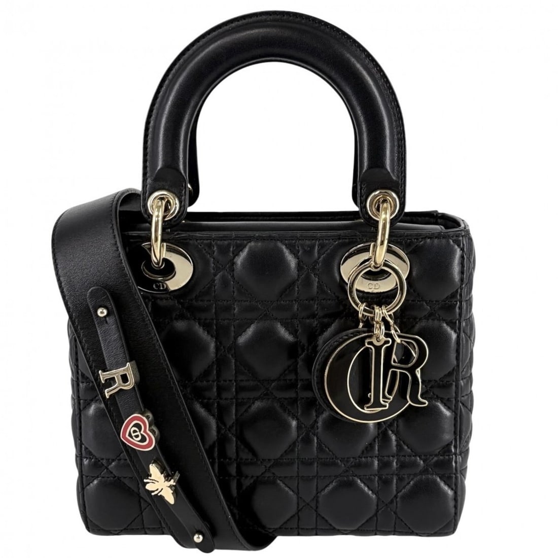 Christian Dior Dior Ladies Cannage Lady Small Handbag Shoulder Bag Crossbody My ABCDior Leather: --- Catalog ---Category: SizeSize (HxWxD): 17cm x 20cm x 8.5cm / 6.69'' x 7.87'' x 3.34''Strap Length: 115cm / 45.27''Handle Length: 22cm / 8.66''Category: DesignType: Handbag, Shoulder bagColor: Blac