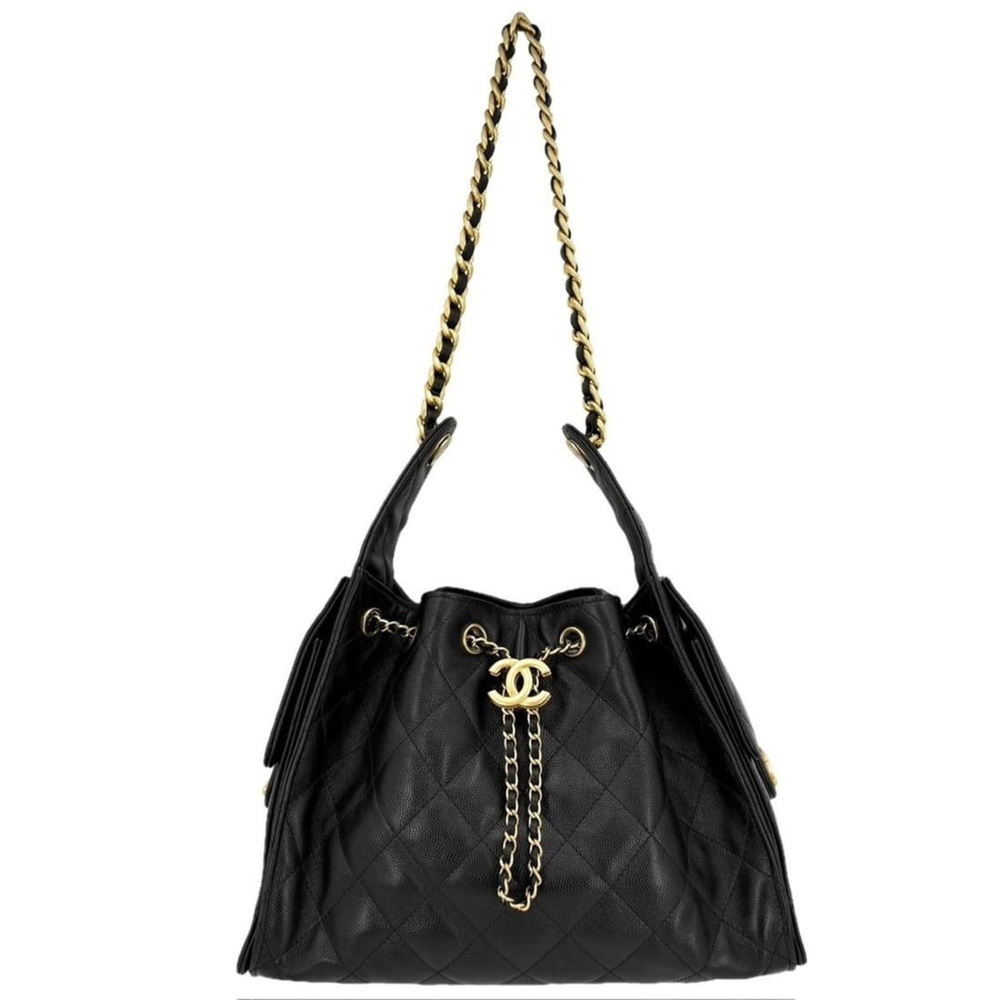Chanel Shoulder Bag for Women, CHANEL 25 Small Handbag, Chain, Coco Mark, Bag, Caviar Leather, (1 of 12)