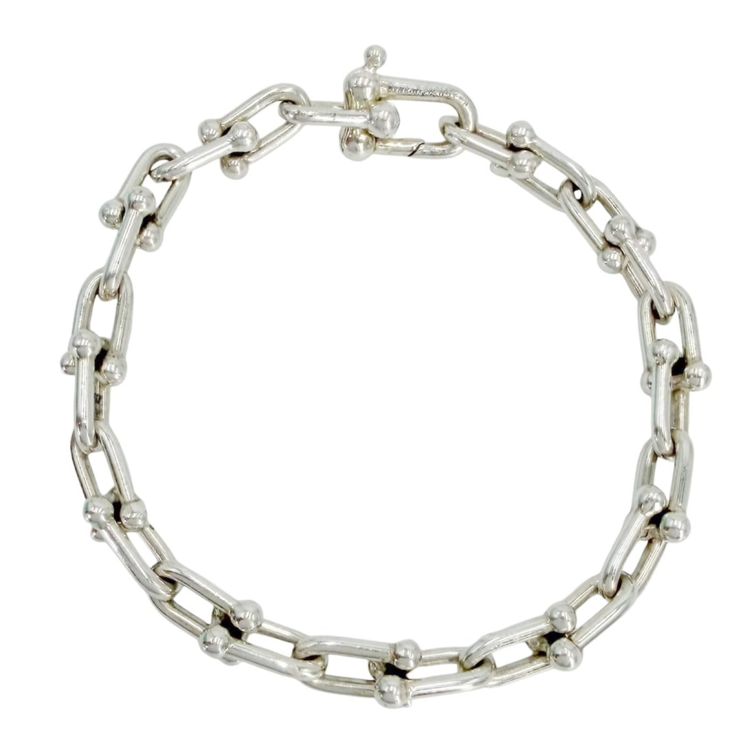 Tiffany & Co. Small Link Hardware Bracelet for Men and Women - Jewelry Accessory Sterling Silver 925 (1 of 19)