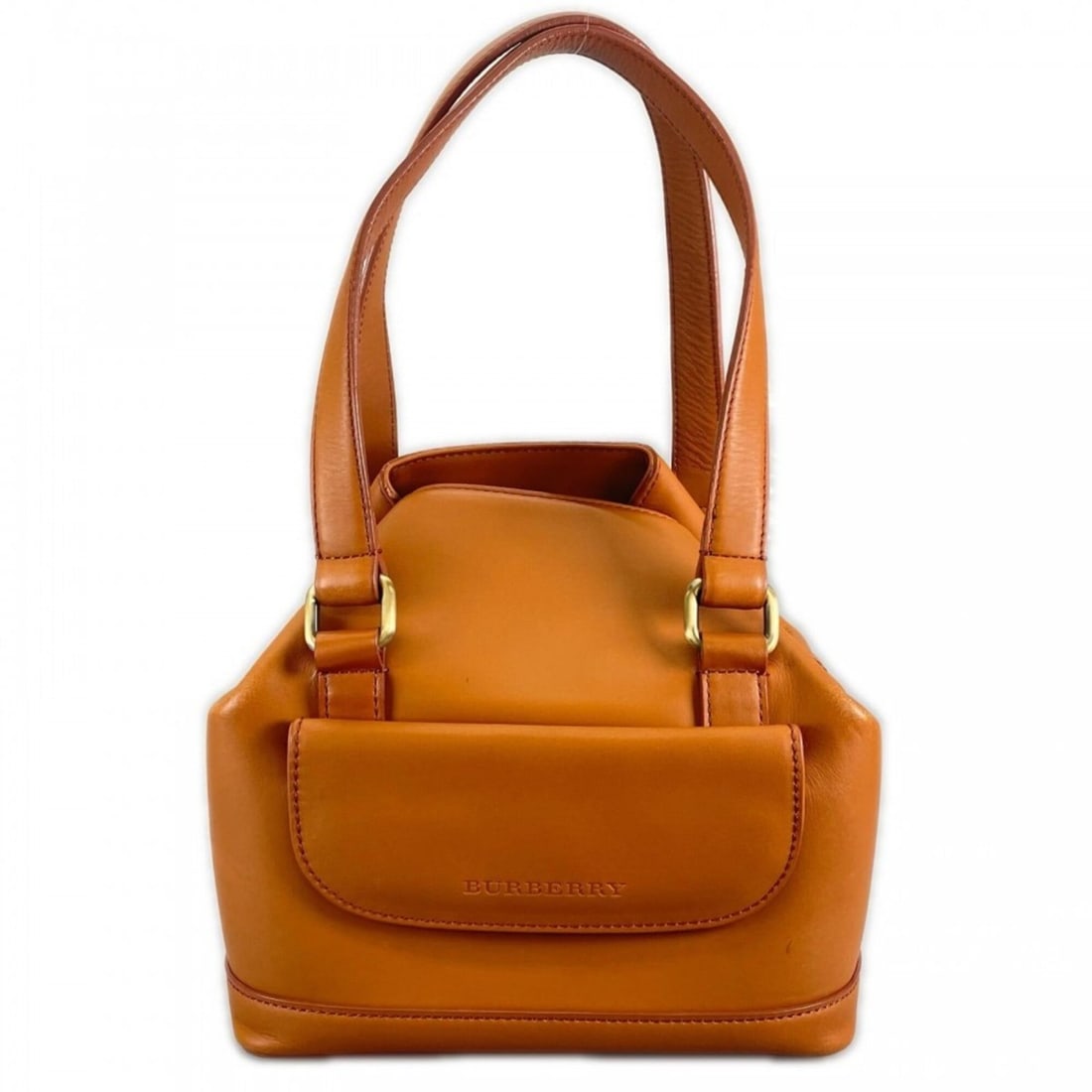 Burberry handbag for women, leather, brown, gold hardware. (1 of 16)