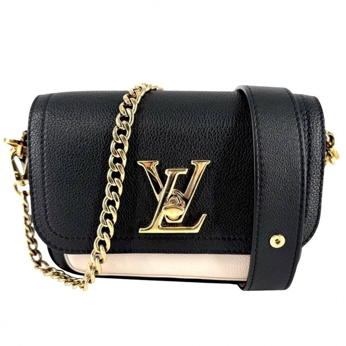 Louis Vuitton Women's Lockme Tender Handbag Shoulder Bag LV Turnlock LOUIS VUITTON M58557 Leather: --- Catalog ---Category: SizeSize (HxWxD): 13cm x 19cm x 6.5cm / 5.11'' x 7.48'' x 2.55''Strap Length: 128cm / 50.39''Handle Length: 55cm / 21.65''Category: DesignType: Handbag, Shoulder bagColor: Bla