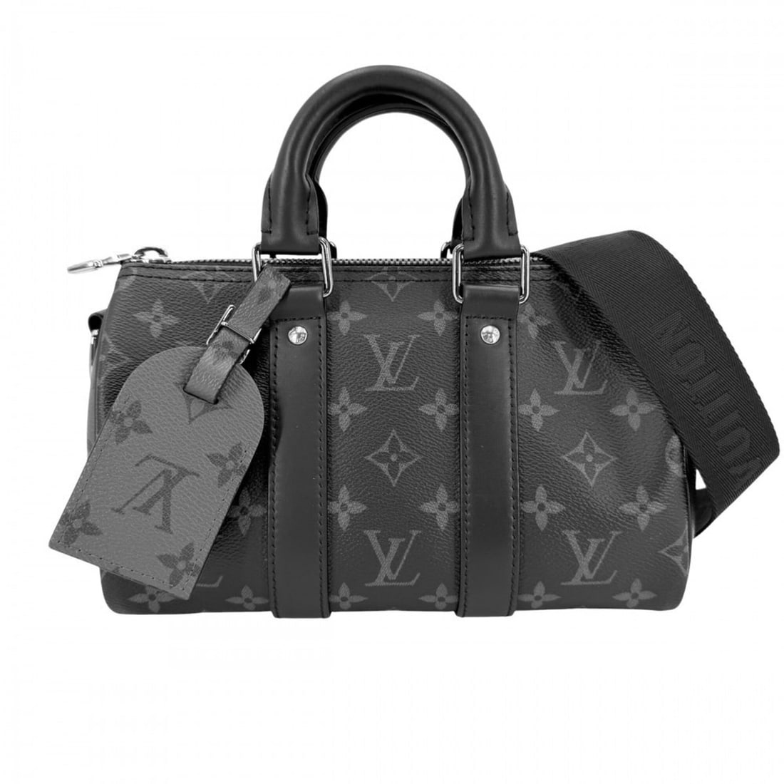 Louis Vuitton Men's Monogram Eclipse Keepall Bandoulière 25 Handbag Shoulder Bag LOUIS VUITTON: --- Catalog ---Category: SizeSize (HxWxD): 15cm x 25cm x 11cm / 5.9'' x 9.84'' x 4.33''Strap Length: 135cm / 53.14''Handle Length: 21cm / 8.26''Category: DesignType: Handbag, Shoulder bagColor: BlackG