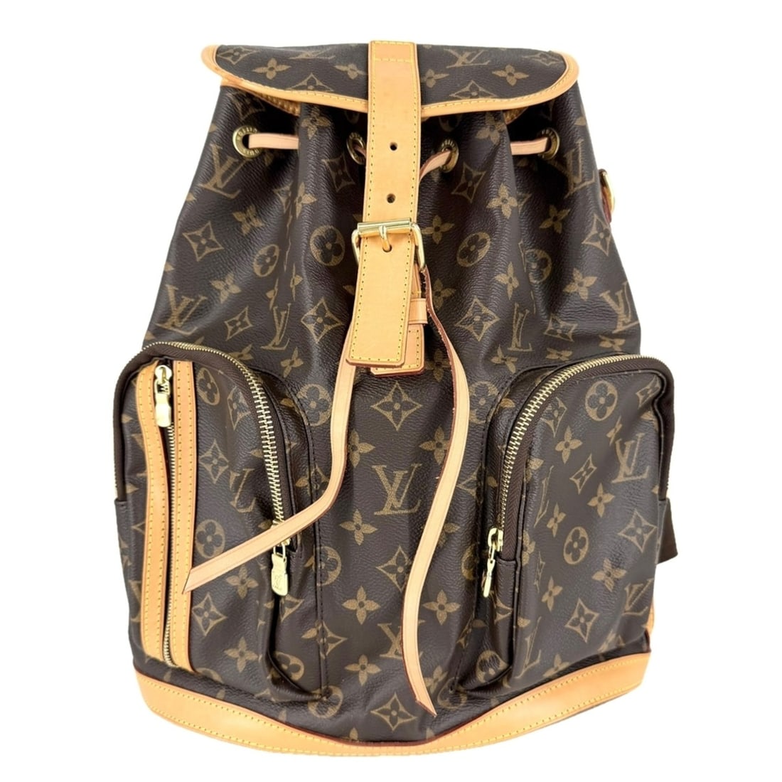 Louis Vuitton Sac Advos Folles Backpack for Men and Women, M40107, Monogram Canvas, Brown, Gold