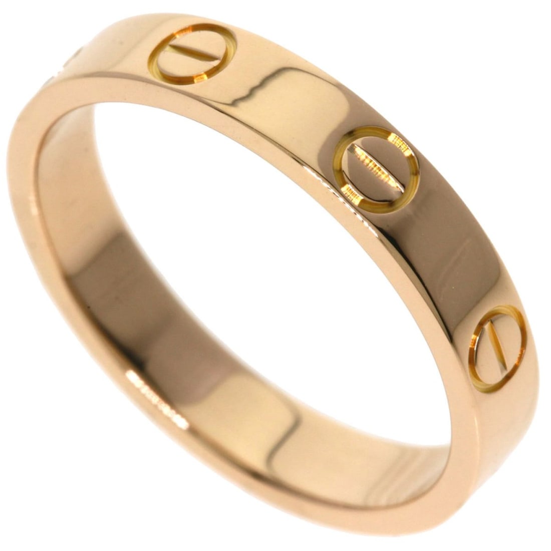 Cartier Mini Love Ring #52, 18K Pink Gold, Women's Ring, CARTIER (1 of 10)