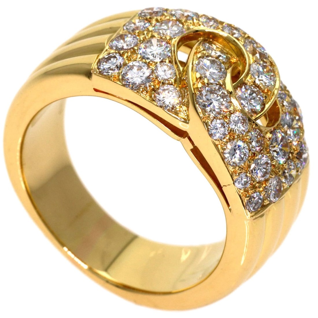 Bulgari Vintage Diamond Ring, 18K Yellow Gold, Women's BVLGARI: --- Catalog ---Category: SizeJP Size: 13.5US Size: 6.5Category: DesignType: Band ringStone: DiamondGender: WomenMaterial: Yellow gold (18K)Category: GeneralBrand: Bvlgari--- Item List ---Section: Cond