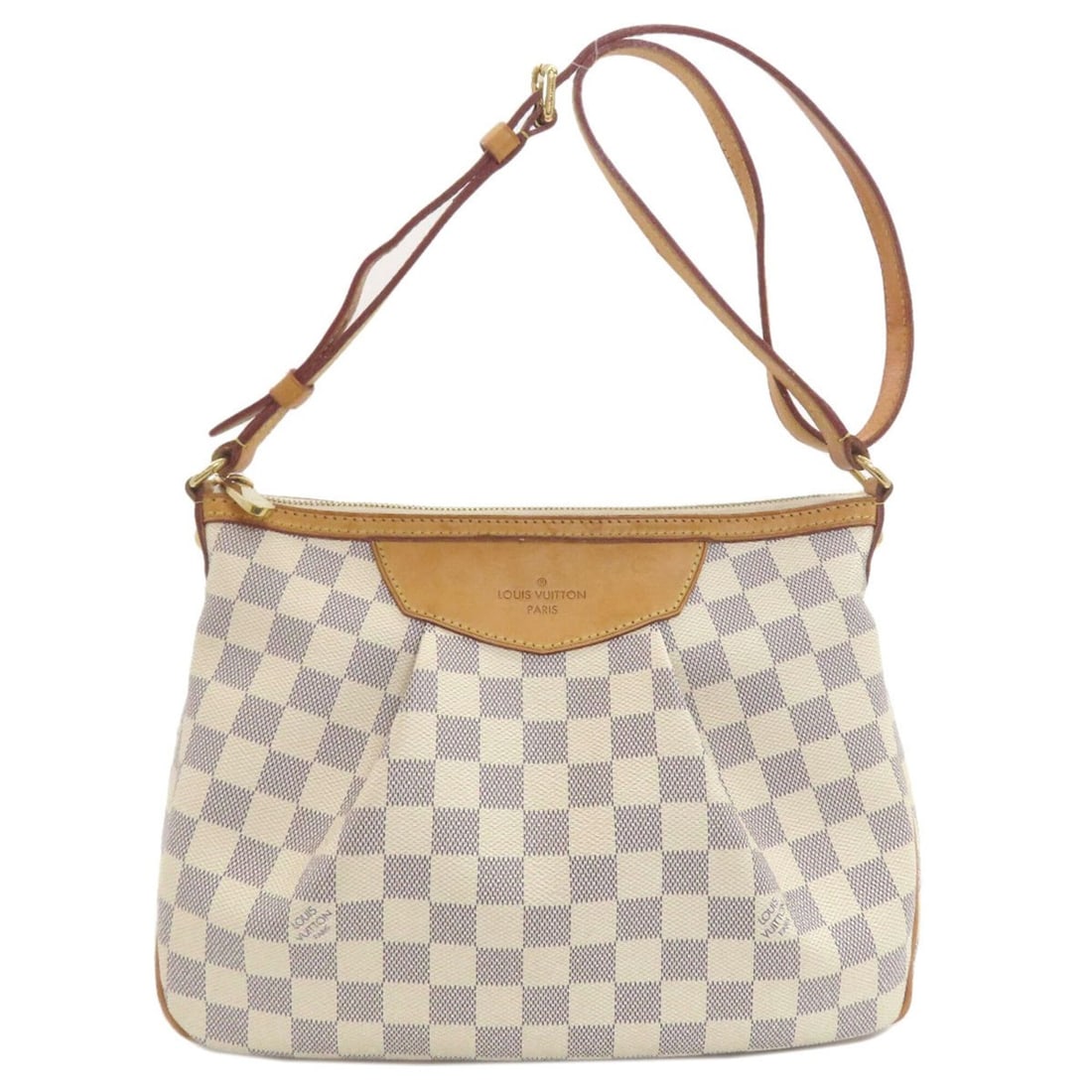 Louis Vuitton N41113 Siracusa PM Shoulder Bag, Damier Canvas, Women's LOUIS VUITTON: --- Catalog ---Category: SizeSize (HxWxD): 22cm x 29cm x 9cm / 8.66'' x 11.41'' x 3.54''Category: DesignType: Shoulder bagColor: Azur, Damier CanvasGender: WomenMaterial: Damier Canvas Category: Gener