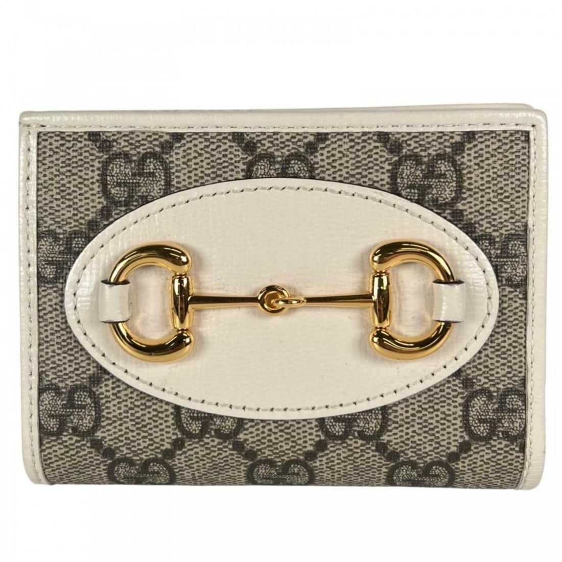 Gucci bi-fold wallet for women, GUCCI GG canvas, brown, gold hardware. (1 of 12)