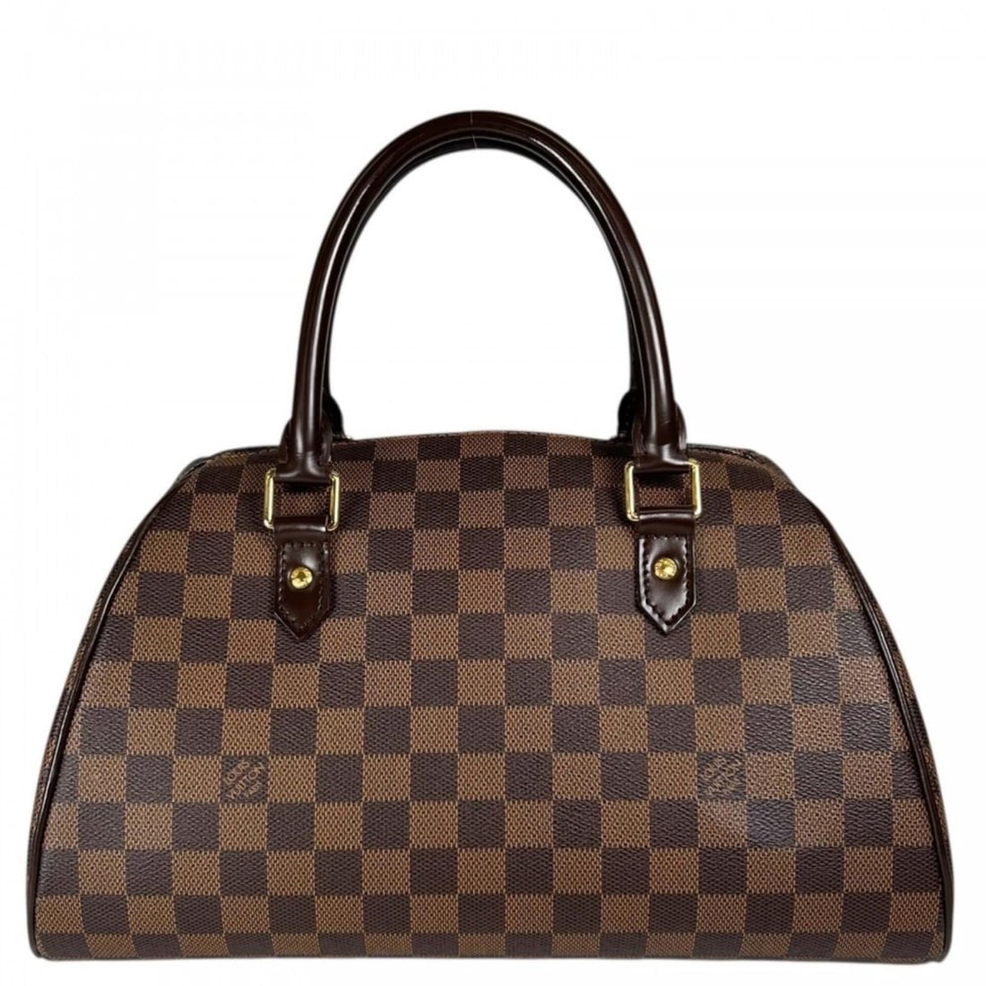 Louis Vuitton Women's Ribera MM Handbag, N41434, Damier Canvas, Brown, Gold Hardware