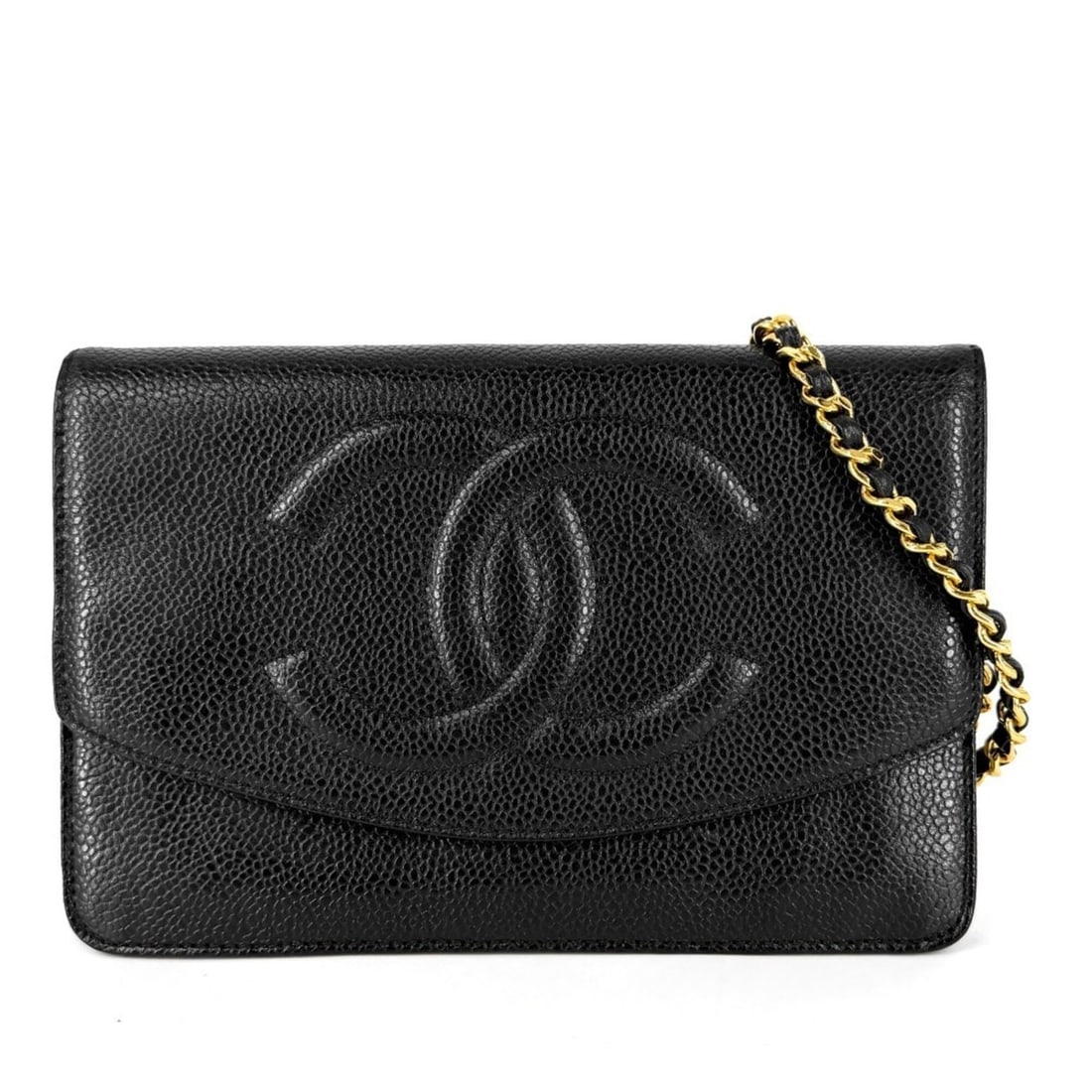 Chanel Chain Wallet for Women, Coco Mark, Shoulder Bag, Long Wallet, Crossbody CHANEL Caviar: --- Catalog ---Category: SizeSize (HxWxD): 13cm x 19cm x 3.5cm / 5.11'' x 7.48'' x 1.37''Category: DesignType: Chain/Shoulder walletColor: Black, WhiteGender: WomenMaterial: Grained Calfskin Category: