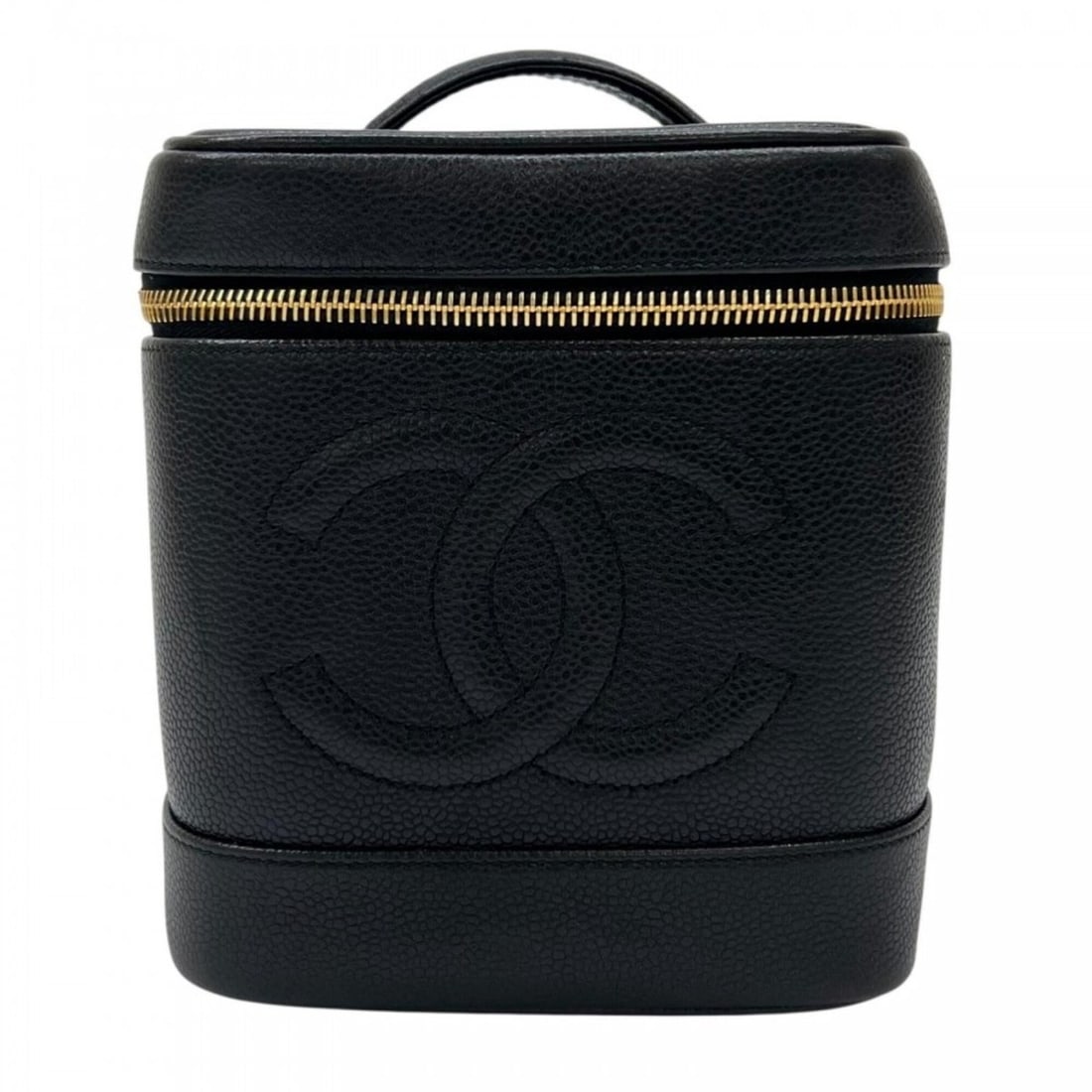 Chanel Women's Bag, Matte Caviar Leather, Black, Gold Hardware: --- Catalog ---Category: SizeSize (HxWxD): 16.5cm x 15cm x 12.5cm / 6.49'' x 5.9'' x 4.92''Category: DesignType: HandbagColor: BlackGender: WomenMaterial: Grained Calfskin Hardware Color: GoldCategory