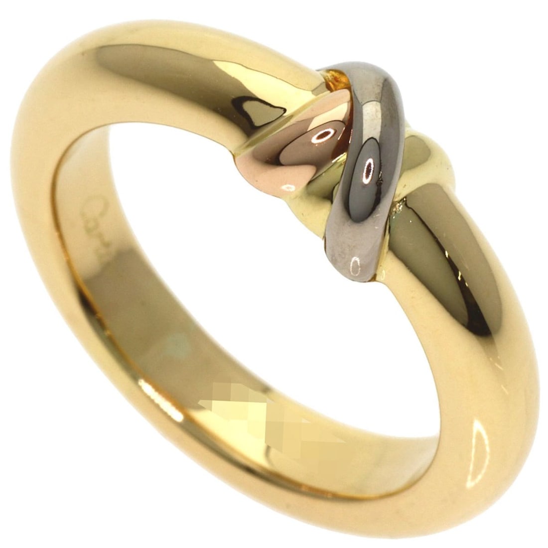 Cartier Thread Three-Color Ring - 18K Yellow Gold/18K White Pink Gold Women's