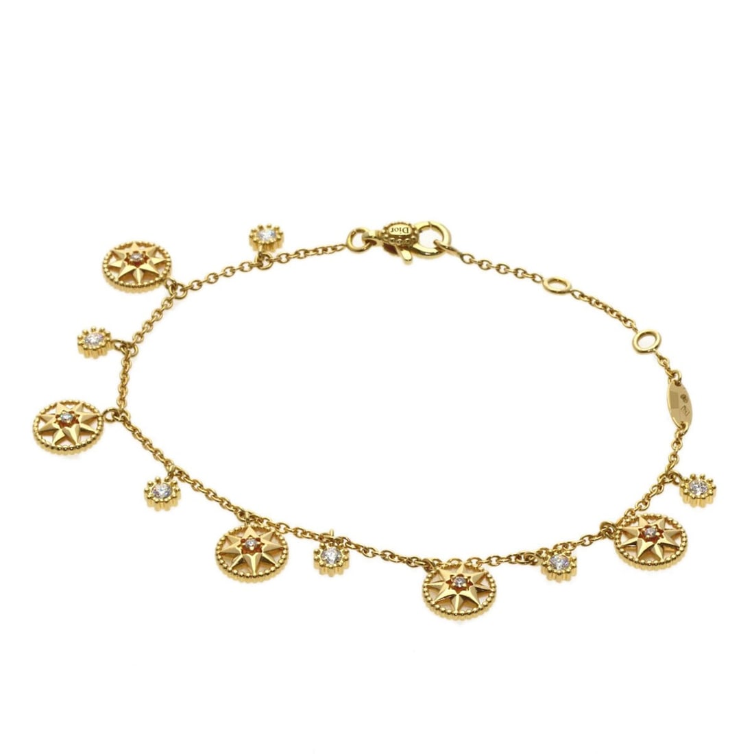 Christian Dior Dior Rose Devan Diamond Bracelet 18K Yellow Gold Women's (1 of 10)