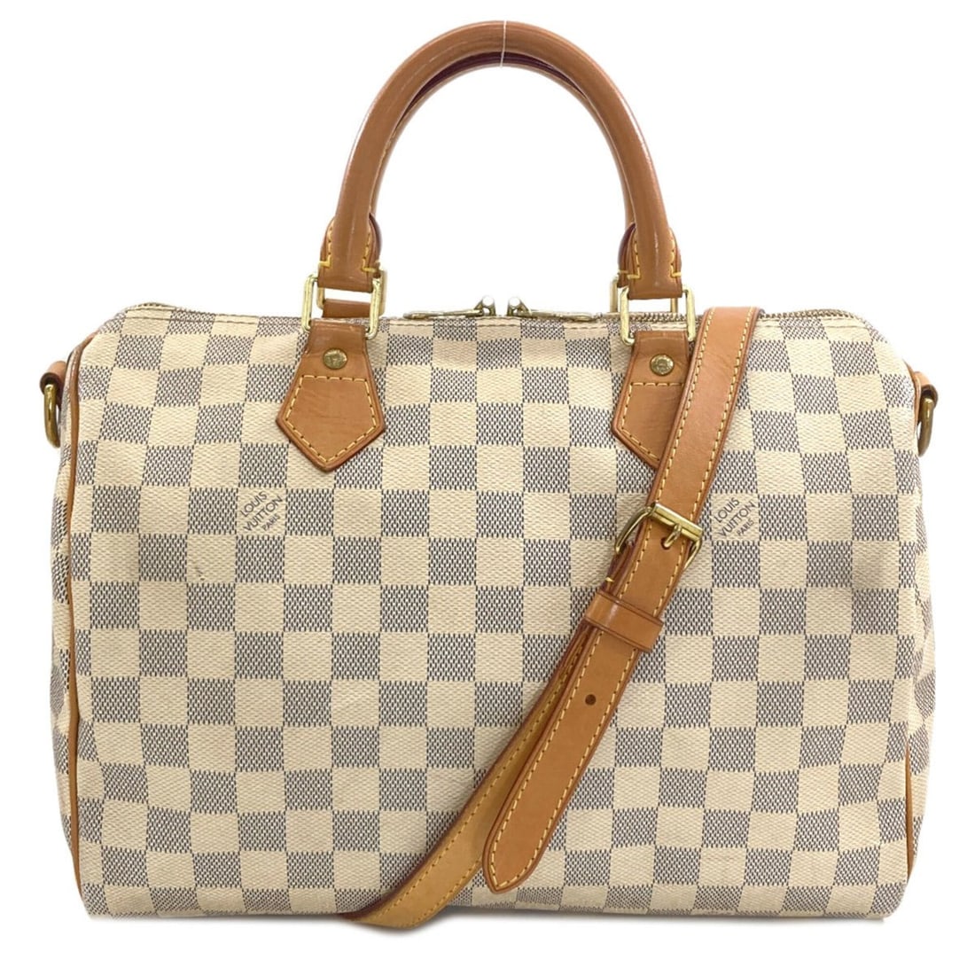 Louis Vuitton N41373 Speedy Bandoulière 30 Handbag, Damier Canvas, Women's LOUIS VUITTON: --- Catalog ---Category: SizeSize (HxWxD): 21cm x 30cm x 17cm / 8.26'' x 11.81'' x 6.69''Category: DesignType: HandbagColor: Azur, Damier CanvasGender: WomenMaterial: Damier Canvas Category: GeneralMP