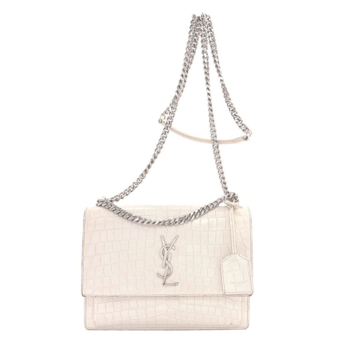 Saint Laurent Sunset Medium Shoulder Bag, Leather, Women's: --- Catalog ---Category: SizeSize (HxWxD): 17cm x 21.5cm x 4cm / 6.69'' x 8.46'' x 1.57''Category: DesignType: Shoulder bagColor: WhiteGender: WomenMaterial: Leather Category: GeneralBrand: Saint Laur