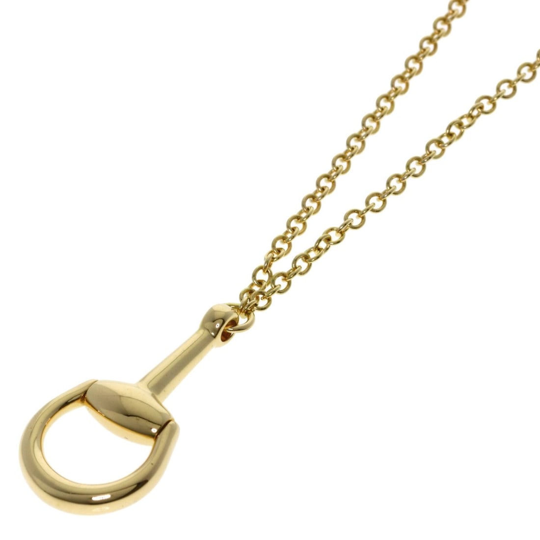 Gucci Horsebit Necklace 18K Yellow Gold Women's GUCCI: --- Catalog ---Category: SizePendant Size: 25mm x 12.6mm / 0.98'' x 0.49''Neck Circumference: 42 cm / 16.53''Category: DesignGender: WomenMaterial: Yellow gold (18K)Necklace Type: NecklaceCategory: Ge