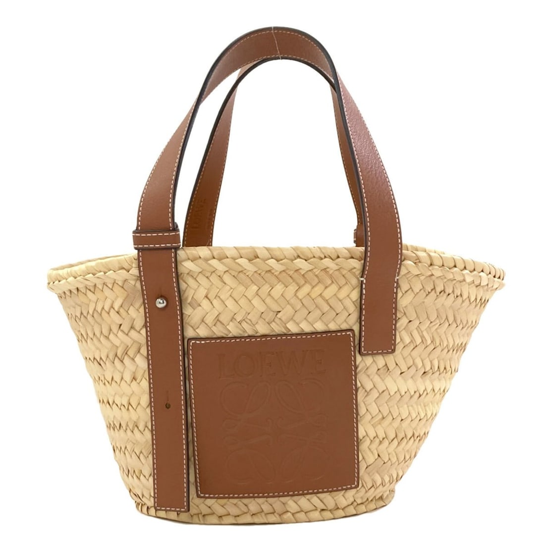 Loewe Basket Bag Small Tote Calfskin/Palm Leaf Women's LOEWE