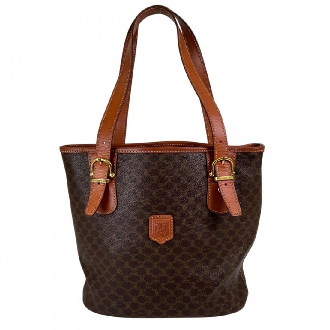 Celine tote bag for women, CELINE M95, leather, brown, gold hardware.: --- Catalog ---Category: SizeSize (HxWxD): 22.5cm x 23.5cm x 12.5cm / 8.85'' x 9.25'' x 4.92''Category: DesignType: Tote bagColor: BrownGender: WomenMaterial: Leather Category: GeneralMPN: M95Brand: C