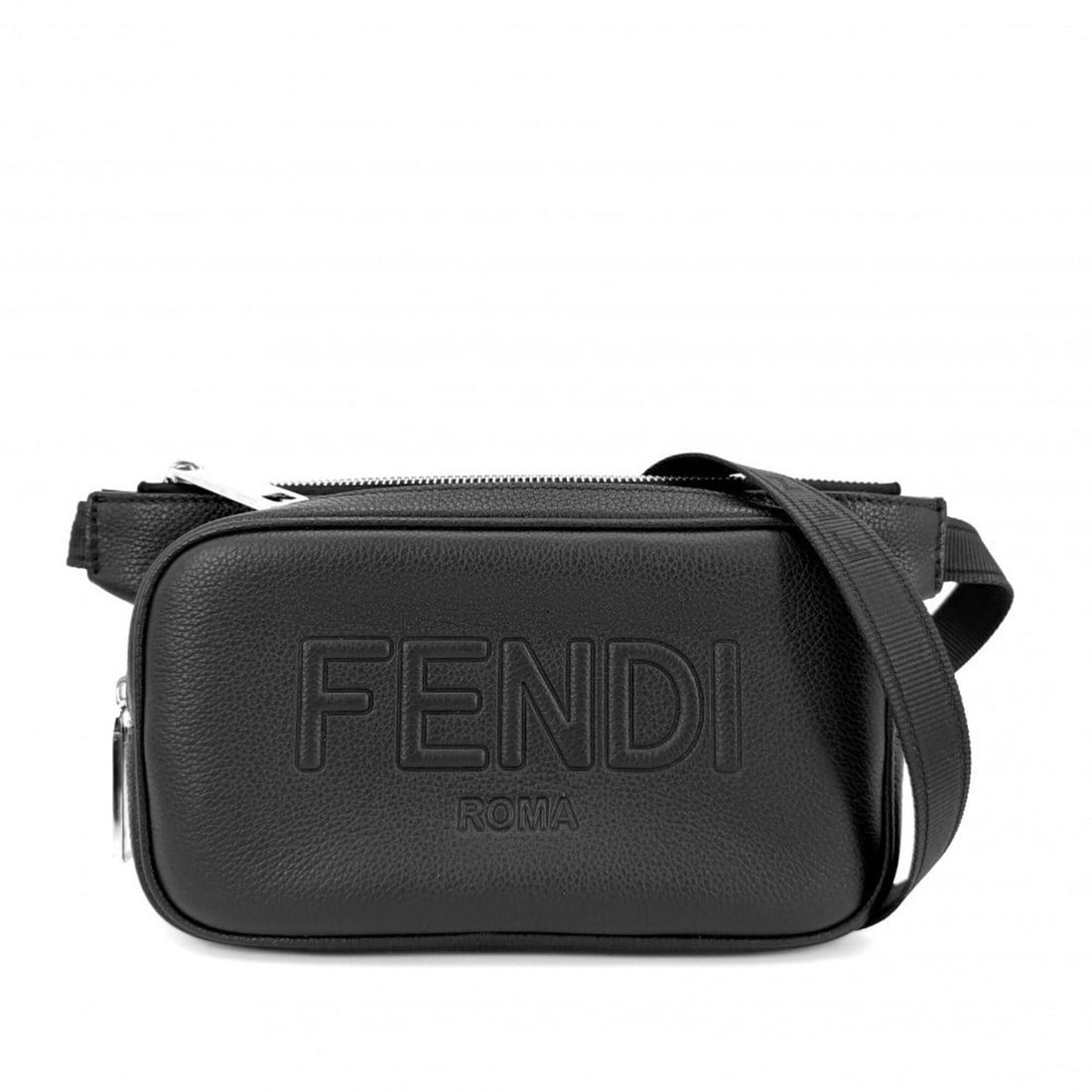 Fendi Body Bag for Women, Waist Bag, Belt Shoulder Crossbody FENDI 7VA605, Leather, Black, Silver (1 of 11)