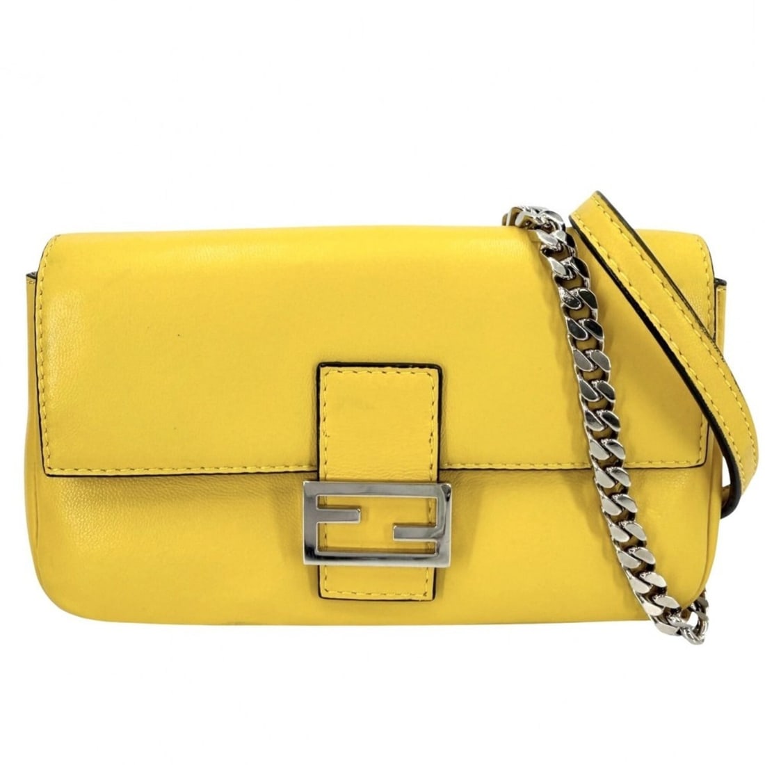 Fendi Women's Micro Mini Handbag Shoulder Bag, Crossbody Mamma Bucket, FENDI 8M0354, Leather,: --- Catalog ---Category: SizeSize (HxWxD): 9.5cm x 15cm x 3cm / 3.74'' x 5.9'' x 1.18''Category: DesignType: Handbag, Shoulder bagColor: YellowGender: WomenMaterial: Leather Category: GeneralMPN: 8M03