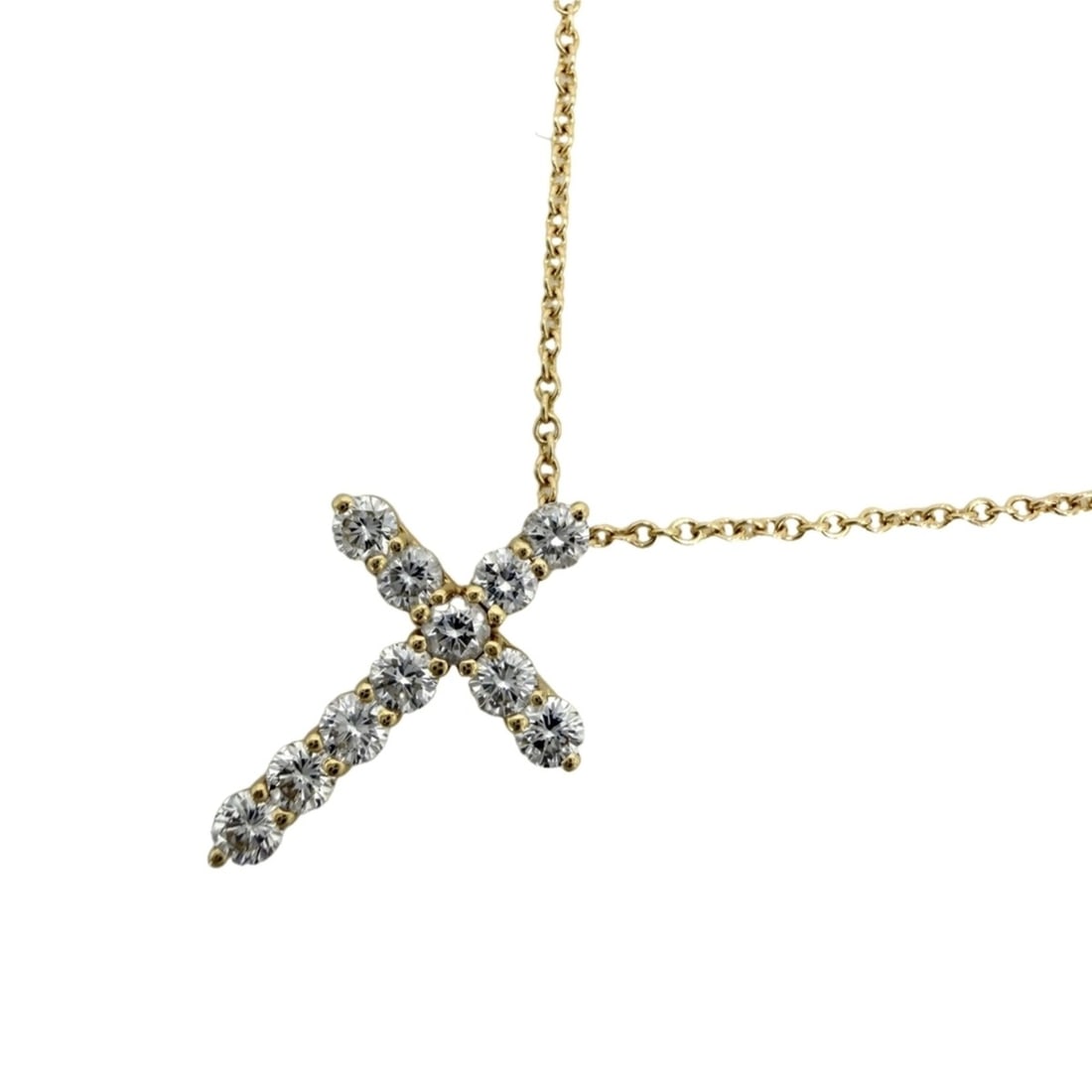 Tiffany & Co. Women's Necklace, Jewelry, Accessory, Cross Pendant, Small, 18K Yellow Gold (Au750),: --- Catalog ---Category: SizeNeck Circumference: 41 cm / 16.14''Category: DesignColor: Yellow goldGender: WomenMaterial: Yellow goldPendant Type: PendantNecklace Type: NecklaceCategory: GeneralBrand: 