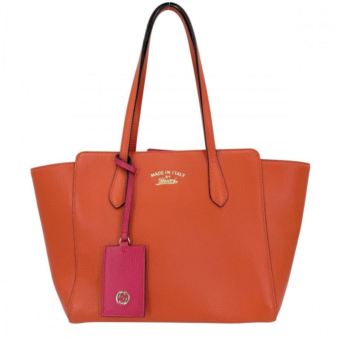 Gucci Women's Swing Tote Bag, Shoulder GUCCI 354408, Leather, Orange Pink, Gold Hardware: --- Catalog ---Category: SizeSize (HxWxD): 23cm x 27cm x 15cm / 9.05'' x 10.62'' x 5.9''Category: DesignType: Handbag, Tote bagColor: Orange, PinkGender: WomenMaterial: Leather Category: GeneralMPN: 3