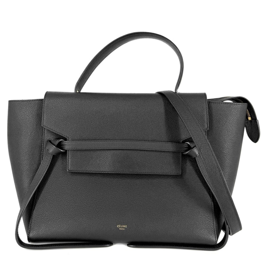 Celine Women's Belt Bag, Handbag, Shoulder Leather, Black, Gold Hardware: --- Catalog ---Category: SizeSize (HxWxD): 23cm x 28cm x 16cm / 9.05'' x 11.02'' x 6.29''Category: DesignType: Handbag, Shoulder bagColor: BlackGender: WomenMaterial: Leather Hardware Color: GoldCateg