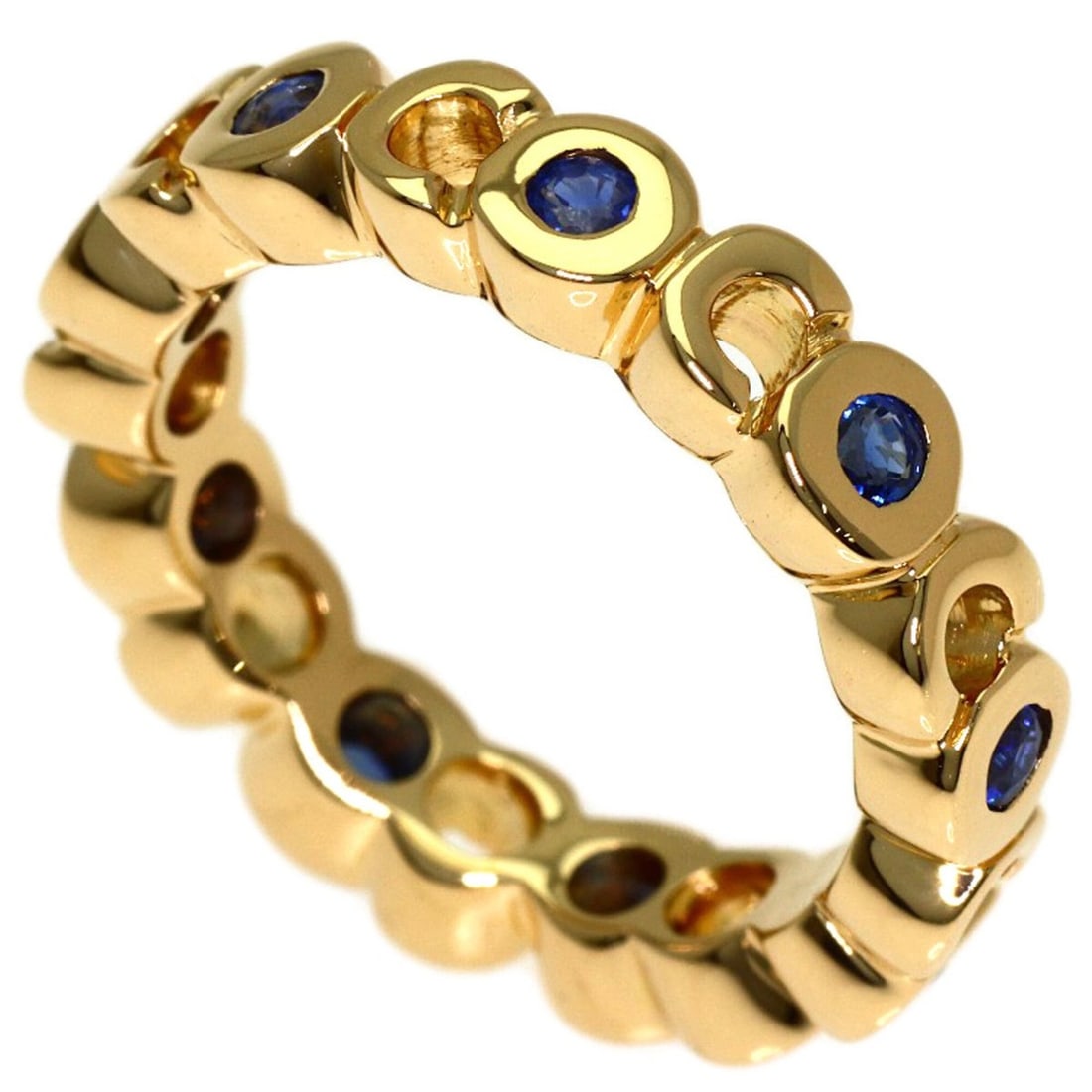 Chanel Coco Sapphire Ring, 18K Yellow Gold, Women's.: --- Catalog ---Category: SizeJP Size: 8.5US Size: 4.5Category: DesignType: Band ringGender: WomenMaterial: Yellow gold (18K)Category: GeneralBrand: Chanel--- Item List ---Section: ConditionRanking: Ra