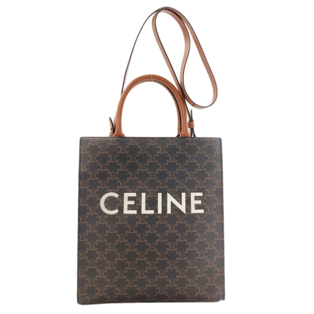 Celine Vertical Cabas Triomphe 2-Way Tote Bag, PVC, Women's CELINE (1 of 10)