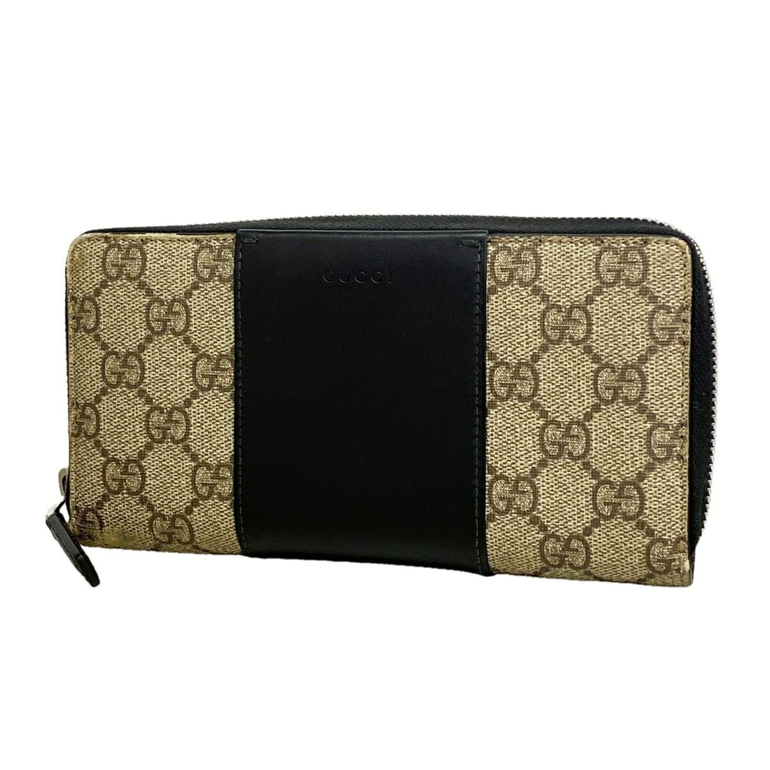 Gucci GG Supreme Long Wallet 451249 Brown Black Men's: --- Catalog ---Category: SizeSize (HxWxD): 10cm x 19cm x 2.5cm / 3.93'' x 7.48'' x 0.98''Category: DesignType: Long wallet (bi-fold)Color: Black, BrownGender: MenMaterial: PVC Category: GeneralMPN: 45